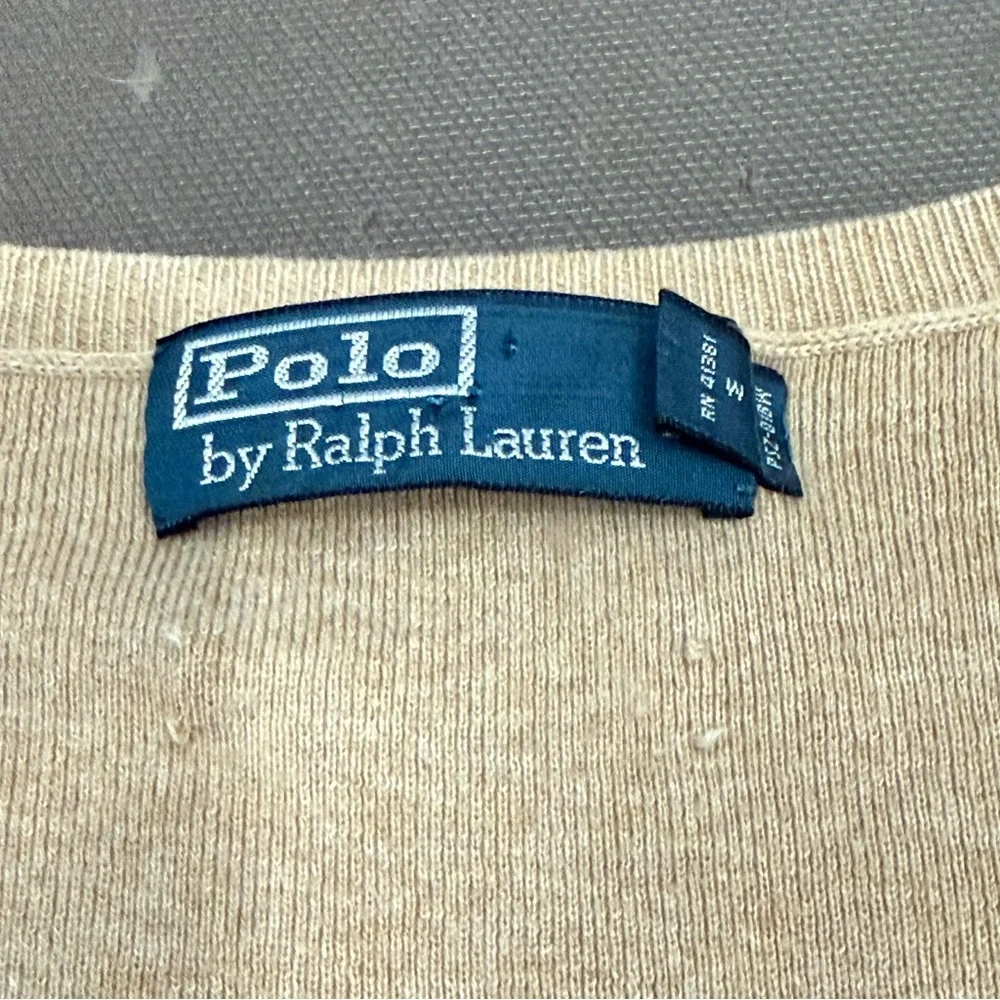 Polo Ralph Lauren Sweater‎ Vest Tan Neutral Teacher Business Casual Men’s 2XB